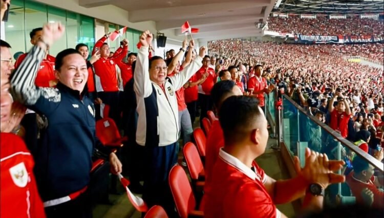 Presiden Menyaksikan Langsung Laga Penentuan Antara Timnas Indonesia Melawan Timnas Bahrain  di Stadion GBK