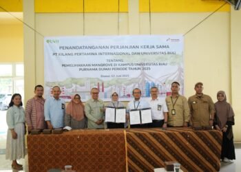 Perkuat Kolaborasi Dekarbonisasi, PT KPI dan Universitas Riau Teken Kerja Sama Pemeliharaan Mangrove