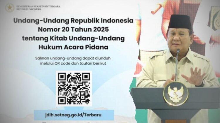 Presiden Prabowo Resmikan KUHAP Baru, Gantikan Aturan Hukum Acara Pidana Lama