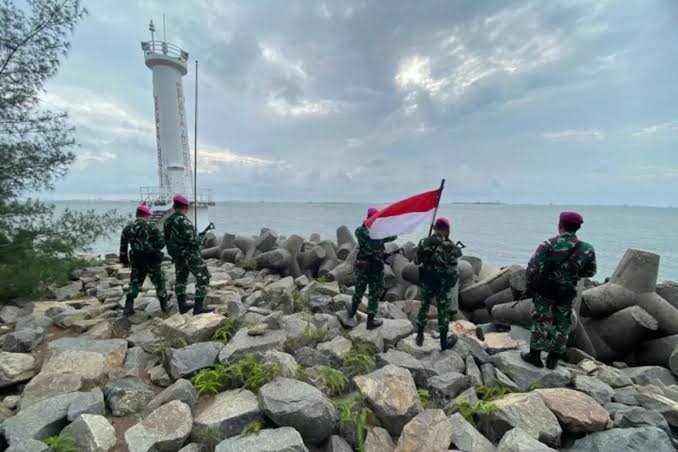 TNI AL Kerahkan Pasukan Marinir Patroli Pulau Nipa, Jaga Ketat Perbatasan RI–Singapura