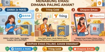 Tring, DANA, atau Shopee: Simpan Emas Paling Aman Dimana?