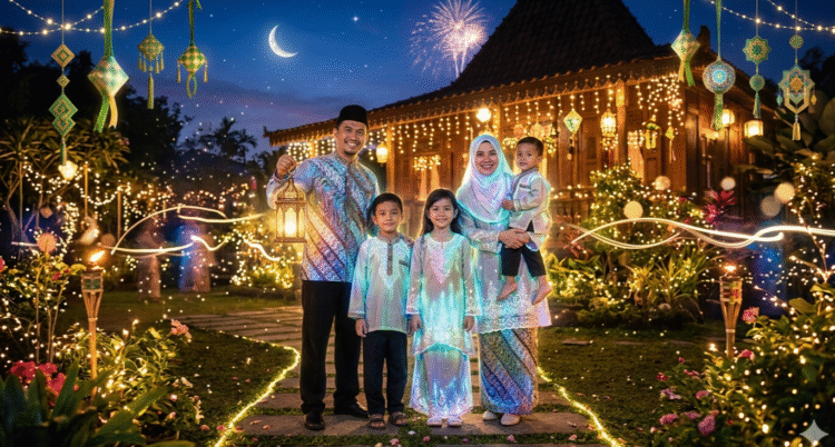 Prompt Gemini AI Foto Keluarga Visualisasi Hari Raya Idul Fitri yang Realistis