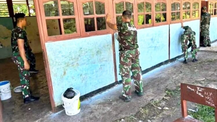 TNI Renovasi Sekolah di Papua, Dukung Lahirnya Generasi Unggul