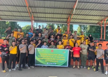 ANTAM UBP Nikel Kolaka Perkuat Hubungan dengan TNI-Polri Melalui Olahraga Bersama