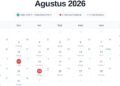 Catat Tanggalnya! Daftar Hari Besar dan Libur Nasional Sepanjang Agustus 2026