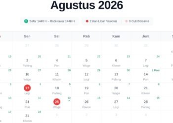 Catat Tanggalnya! Daftar Hari Besar dan Libur Nasional Sepanjang Agustus 2026