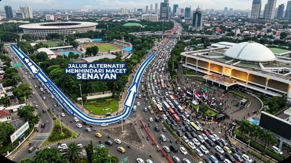 5 Jalur Alternatif Paling Efektif Hindari Macet di Senayan Akibat Demo 27 Agustus 2026
