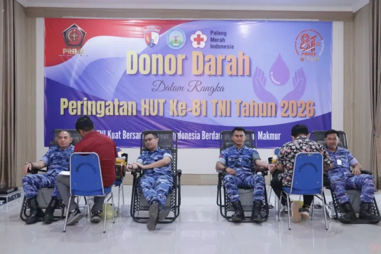 Jelang HUT ke-81 TNI, TNI AU Gelar Bakti Kesehatan dan Donor Darah
