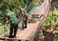 TNI AD Turun Tangan Rombak Total Jembatan Pongpet yang Ambruk di Pangandaran